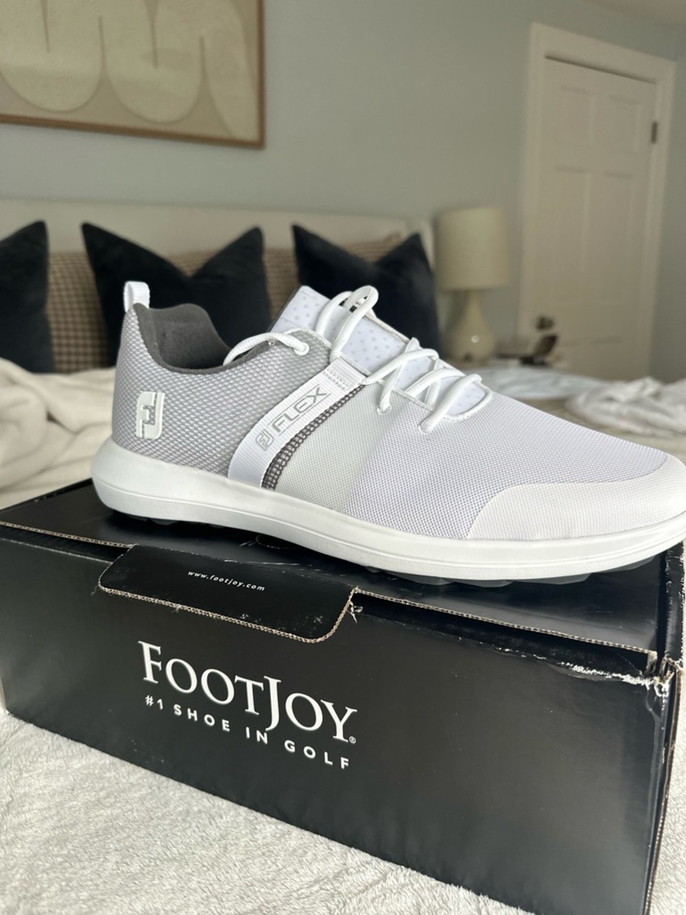 FootJoy FJ Flex Men's Golf Sneakers — Light Gray - NEW